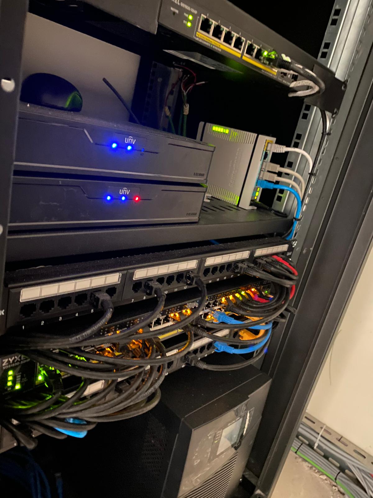 MikroTik enterprise network rack