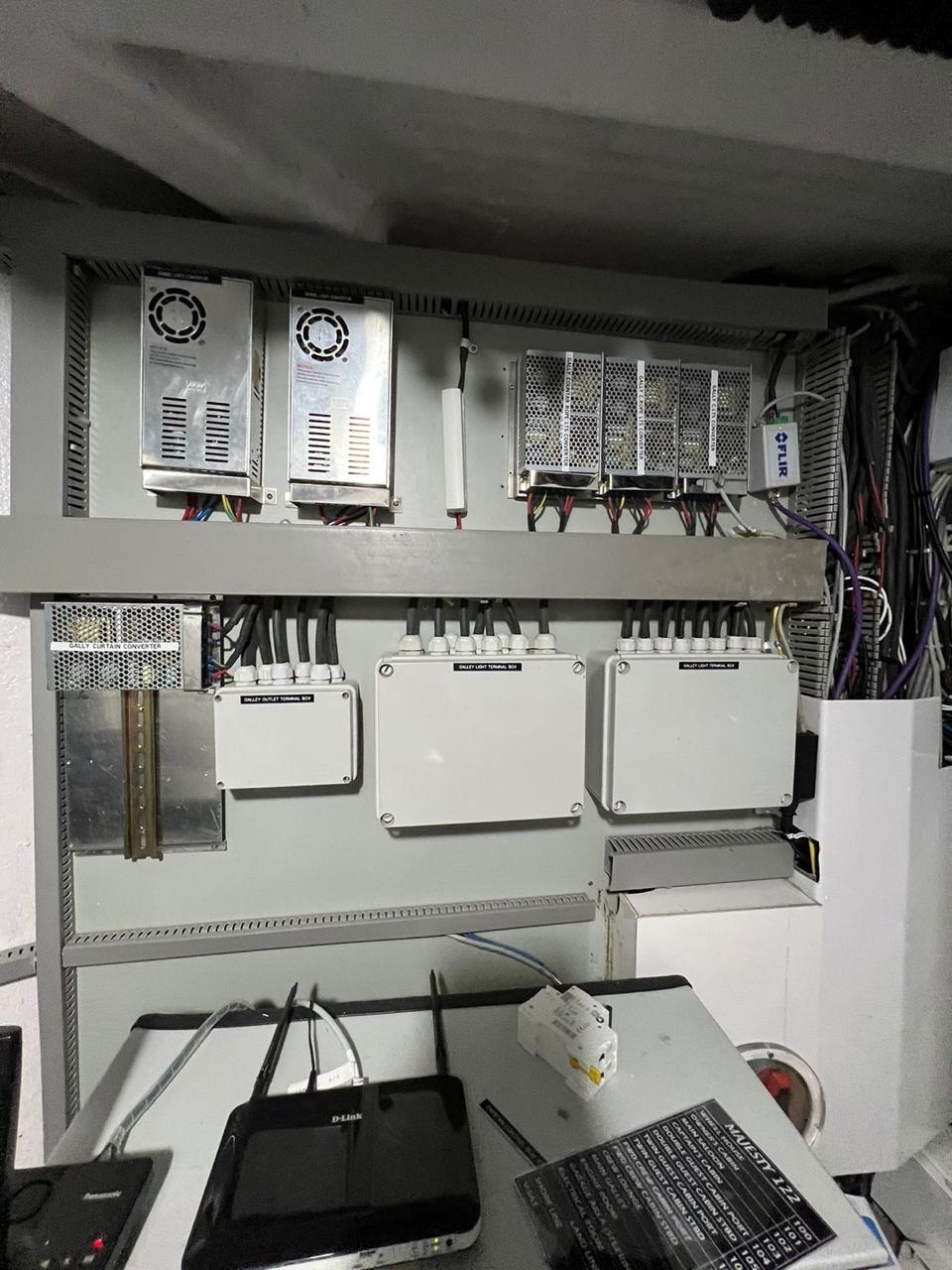 Yacht TV distribution panel