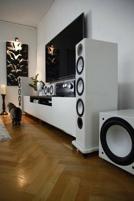 Luxury home cinema with high-end speakers